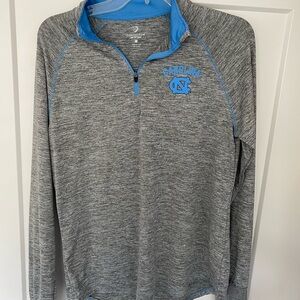 Colosseum Heather Gray and Sky Blue Pullover